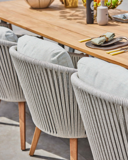 Senese garden chair | Teak Frame | Sand Rope/Natural Gravel | Fishbone
