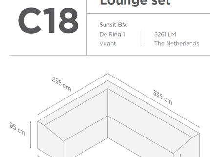Suns | Protective cover for lounge set | Gray | C18