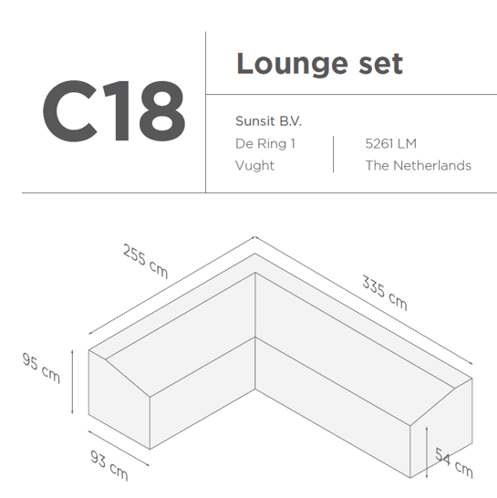 Suns | Protective cover for lounge set | Gray | C18