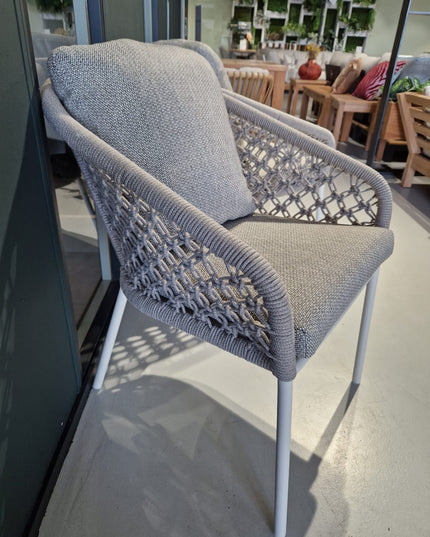 Various Nappa Garden chair | Macrame Gray Frame | Showroom sale 40% discount