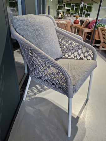 Various Nappa Garden chair | Macrame Gray Frame | Showroom sale 40% discount