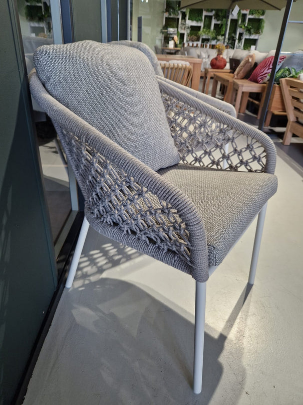 Various Nappa Garden chair | Macrame Gray Frame | Showroom sale 40% discount
