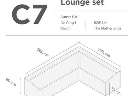 Suns | Protective cover for lounge set | Gray | C7