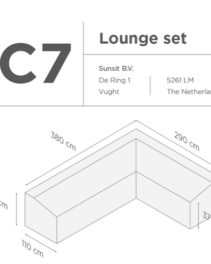 Suns | Protective cover for lounge set | Gray | C7