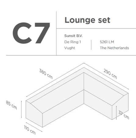 Suns | Protective cover for lounge set | Gray | C7