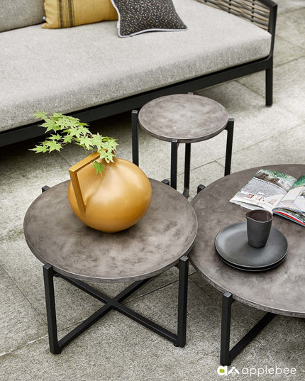 Soul coffee table 74x30 cm | Concrete Bronze