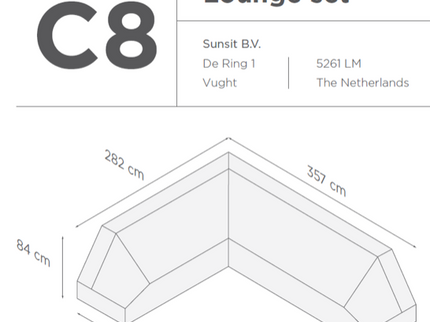 Suns | Protective cover for lounge set | Gray | C8