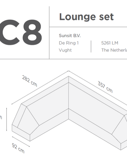 Suns | Protective cover for lounge set | Gray | C8