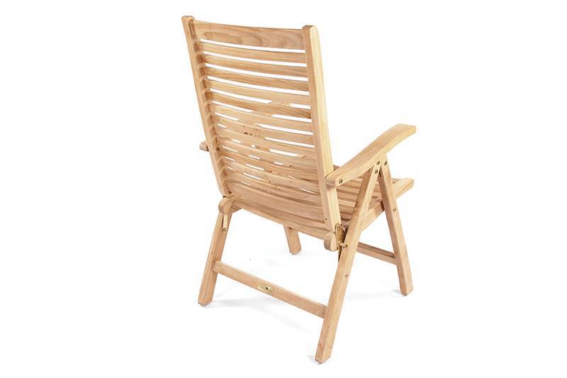 Teak adjustable garden chair Houston | Showroom sale -35% discount!