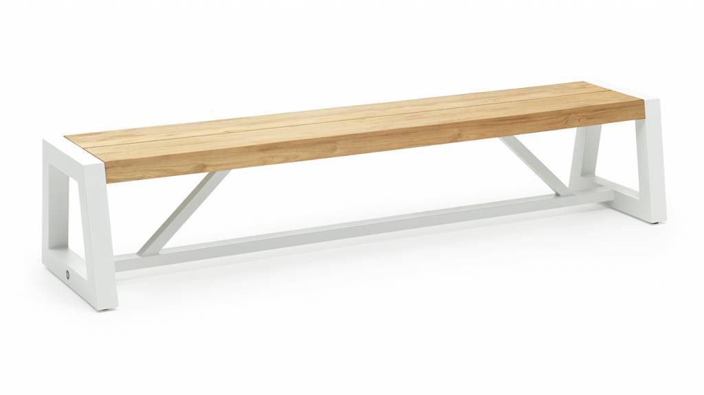 Trento Garden Bank | 220 cm | Matte white