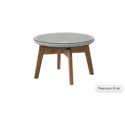 Peacock footstool