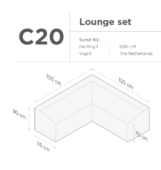 Suns | Protective cover for lounge set | Gray | C20