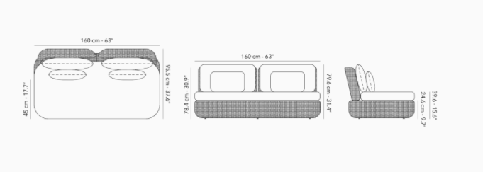 Tugu | Lounge sofa 2-seater Jardinico
