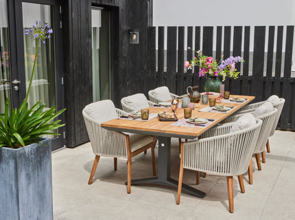 Senese garden chair | Teak Frame | Sand Rope/Natural Gravel | Fishbone