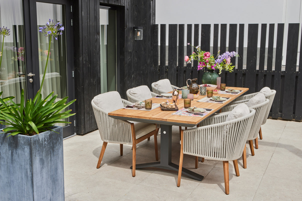 Senese garden chair | Teak Frame | Sand Rope/Natural Gravel | Fishbone