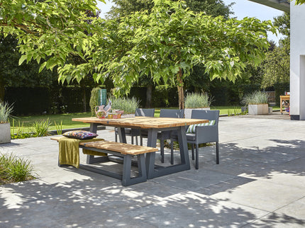 Ovada Garden Bank | 220 cm | Matt Royal Gray