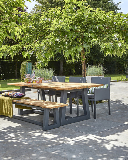 Ovada Garden Bank | 220 cm | Matt Royal Gray
