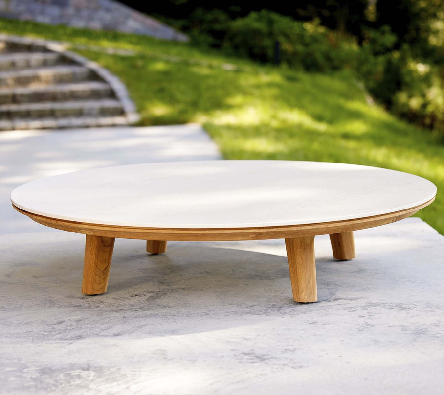 Coffee table aspect | Ø144cm | Taverin White