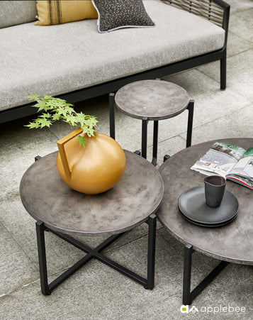 Soul coffee table 54x37 cm Concrete Bronze