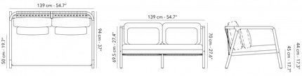 Lounge sofa Flexx | 2 Seaeater