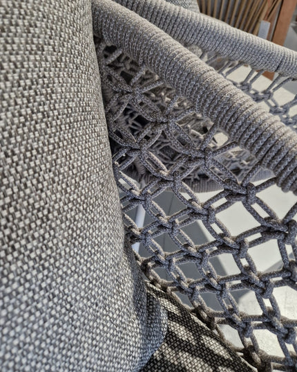 Various Nappa Garden chair | Macrame Gray Frame | Showroom sale 40% discount