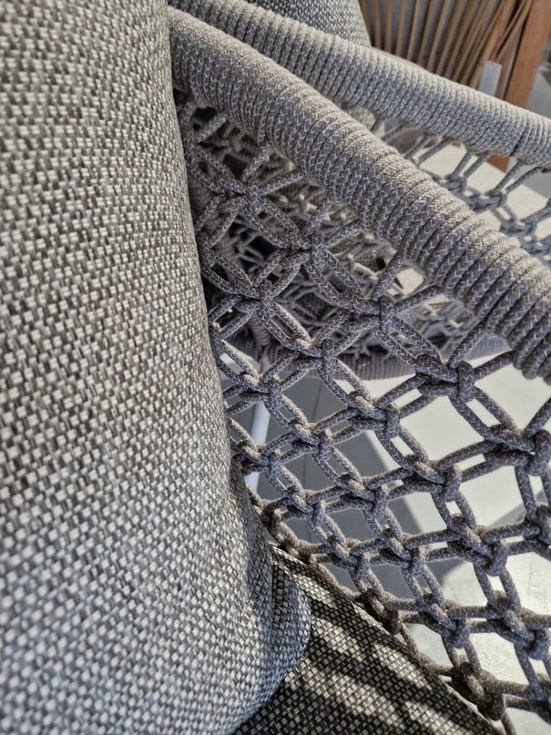 Various Nappa Garden chair | Macrame Gray Frame | Showroom sale 40% discount