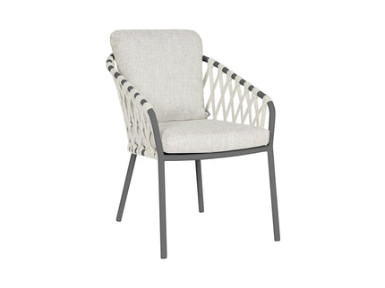 Nappa Garden chair | Cross Weaving | Mat Gray - Light Anthracite