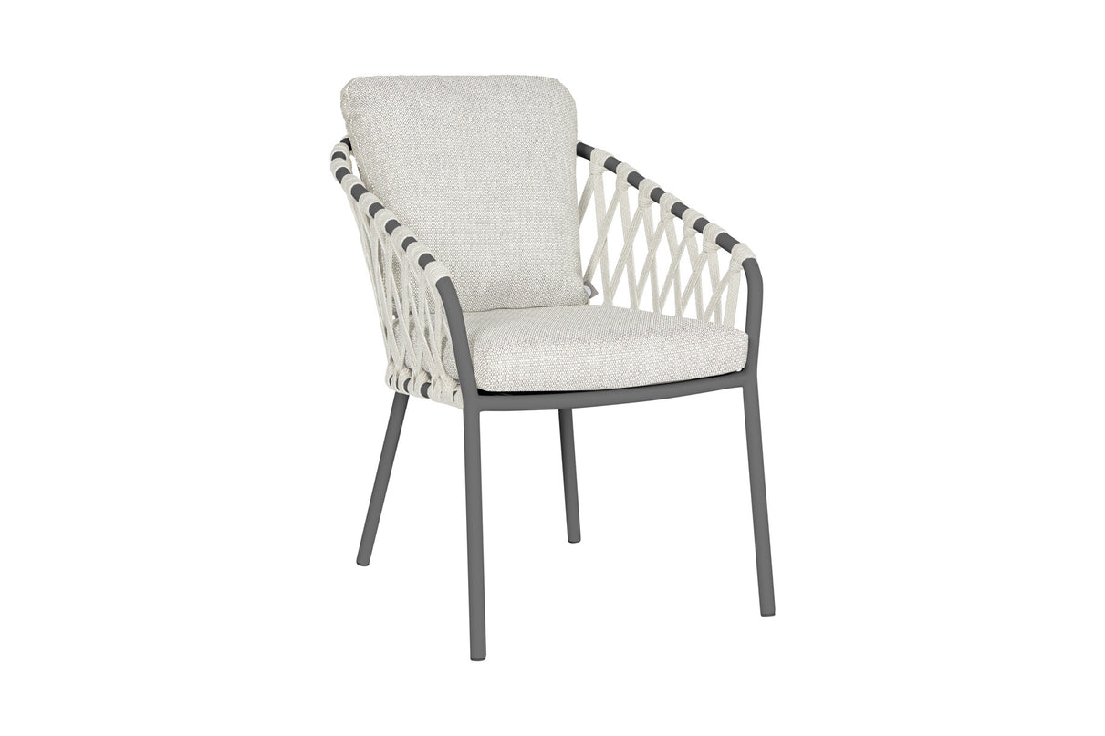 Nappa Garden chair | Cross Weaving | Mat Gray - Light Anthracite