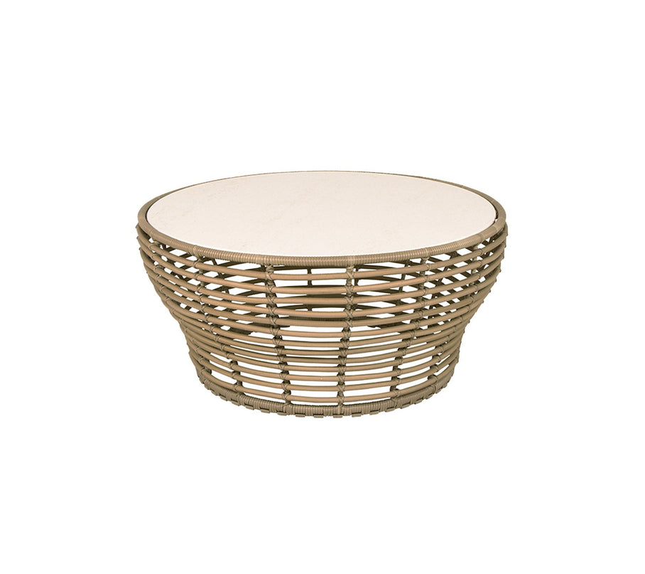 Basket Coffee table | Black/natural 75 cm