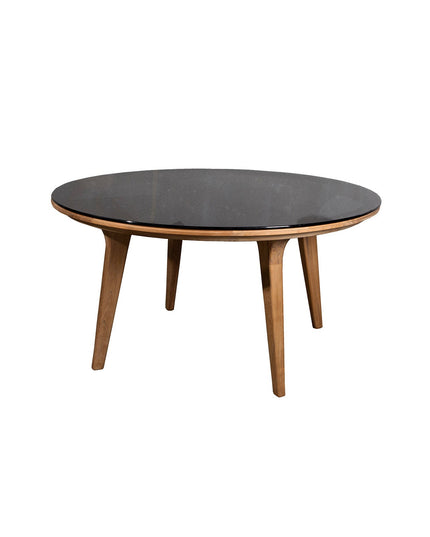 Aspect of garden table | Ø144cm | Glass Smockey Black