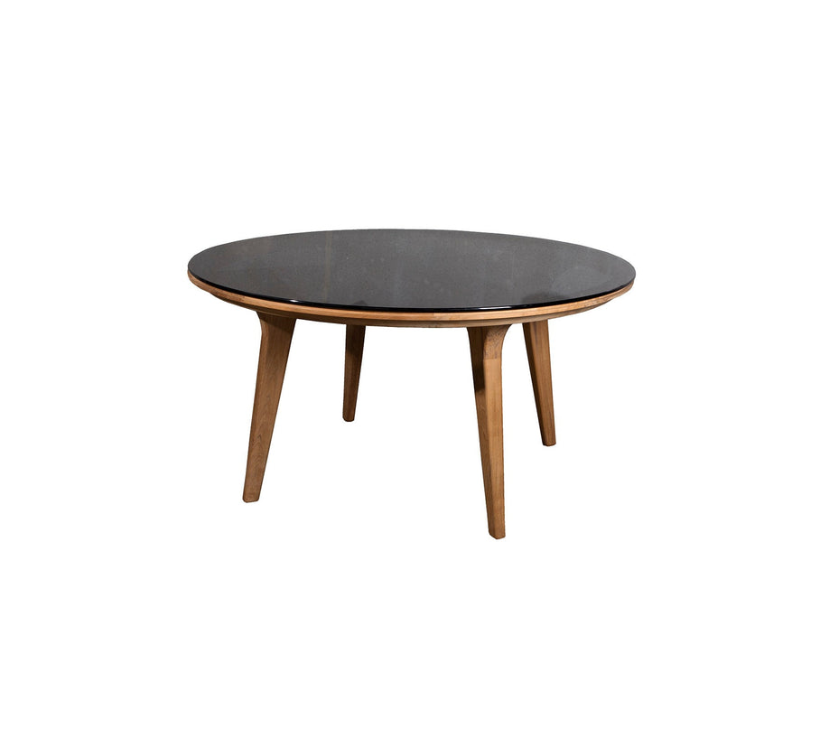 Aspect of garden table | Ø144cm | Glass Smockey Black