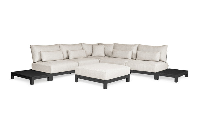 Evora Lounge set | aluminum Small corner setup Setup 1