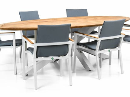 Madre Tuint table | 220 x 130 | Matte white