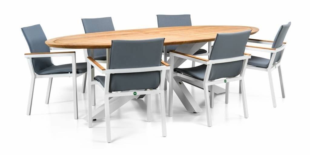 Madre Tuint table | 220 x 130 | Matte white