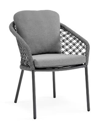 Nappa Garden chair | Macrame Gray Frame | DIV colors available