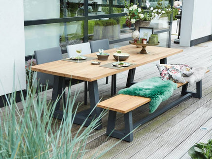 Ovada Garden Bank | 340 cm | Matt Royal Gray