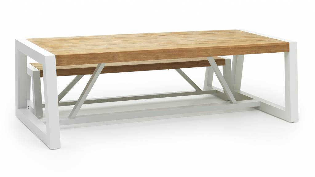 Trento Garden Bank | 220 cm | Matte white