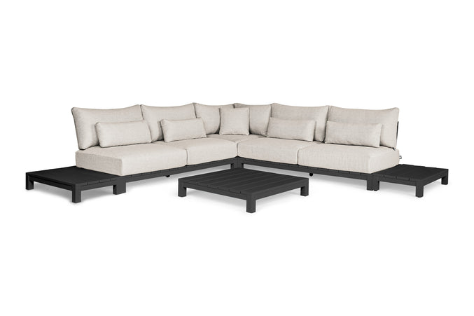 Evora Lounge set | aluminum Small corner setup Setup 1