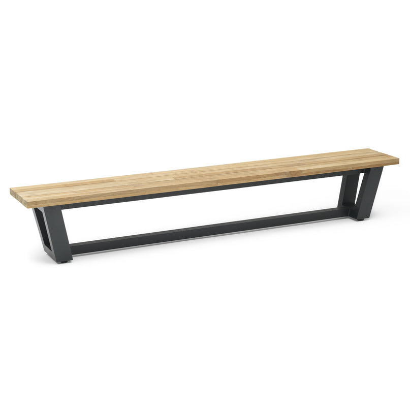 George Teak Garden Table And Teak Garden Bank With Norden Teak Dining Chair