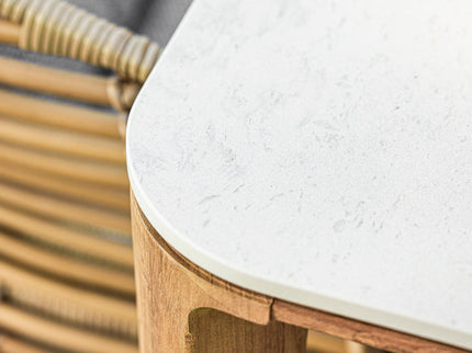 Tuint table 280x100 aspect | Teak - Travertine
