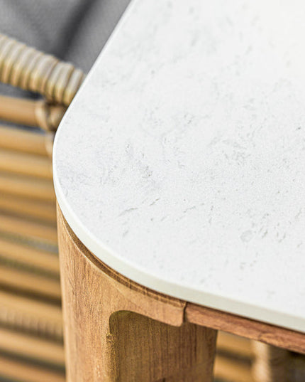 Tuint table 280x100 aspect | Teak - Travertine