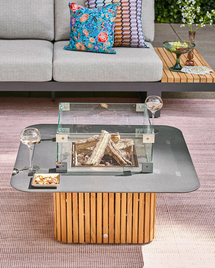 Savona terrace fireplace
