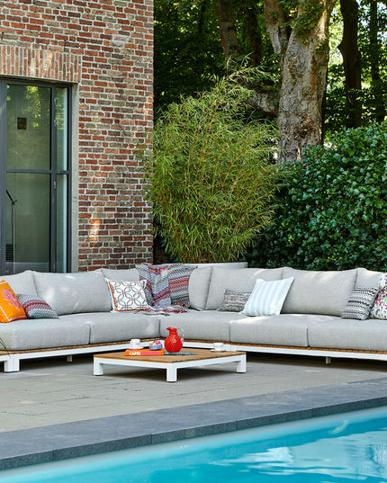 Evora Lounge set | Mat White | Large corner setup Setup 3
