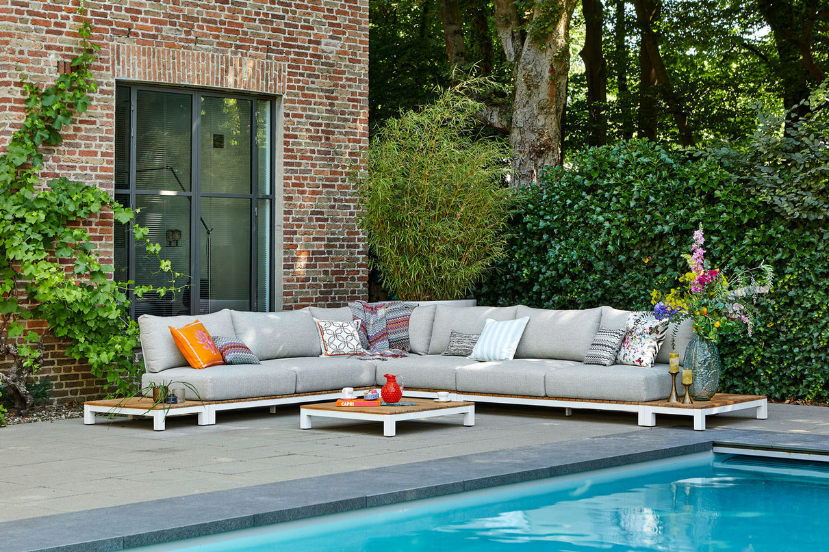 Evora Lounge set | Mat White | Large corner setup Setup 3